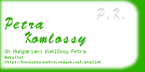 petra komlossy business card